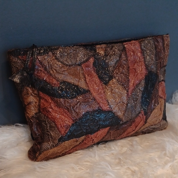 Vintage Authentic Snakeskin Clutch